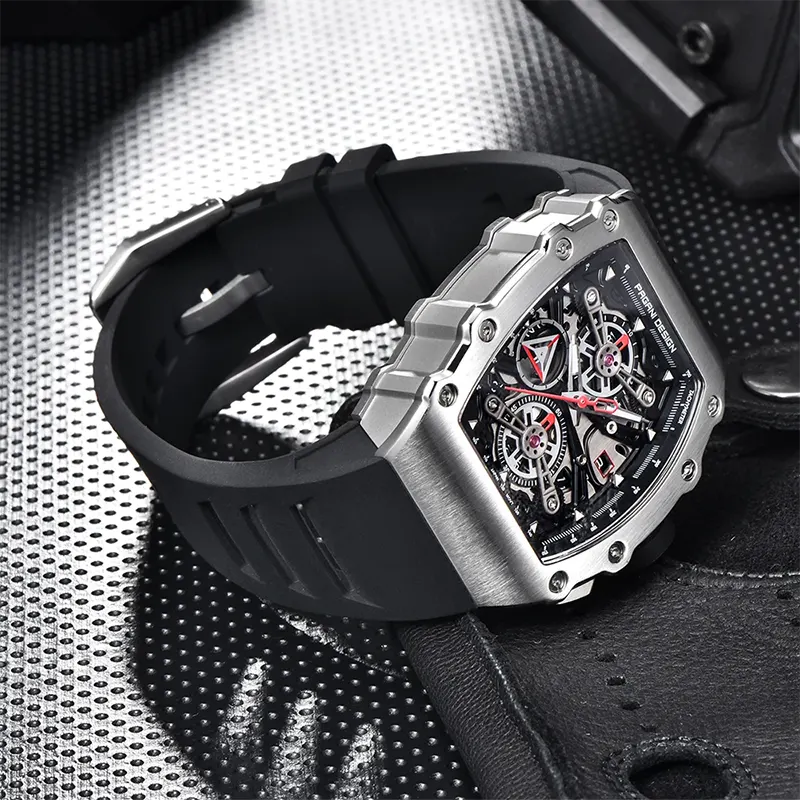 Pagani Design Chronograph Quartz Black & Silver Men's Watch- PD-YS011